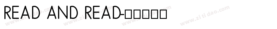 READ AND READ字体转换